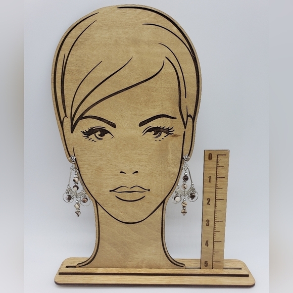 209- Natural Zebra Jasper Stone Handmade Earrings NWT - Picture 3 of 4